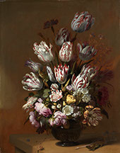 Nature morte florale, Hans Bollongier, 1639 huile sur panneau, h 67,6 cm × l 53,3 cm Plus de détails Ce bouquet exubérant peut sembler naturel