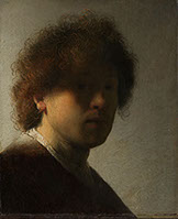 Autoportrait, Rembrandt van Rijn, ch. 1628 huile sur panneau, h 22,6 cm × l 18,7 cm Plus de détails Aussi inexpérimenté soit-il, le jeune Remb