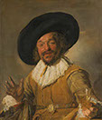 Un milicien tenant un Berkemeyer, connu sous le nom de « joyeux buveur », Frans Hals, ch. 1628 - ch. 1630 huile sur toile, h 81cm × l 66,5cm Pl